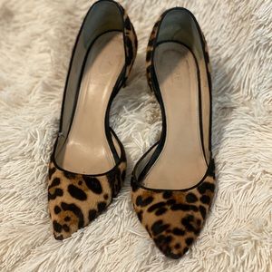 J Crew Valentina calf hair d'Orsay pumps